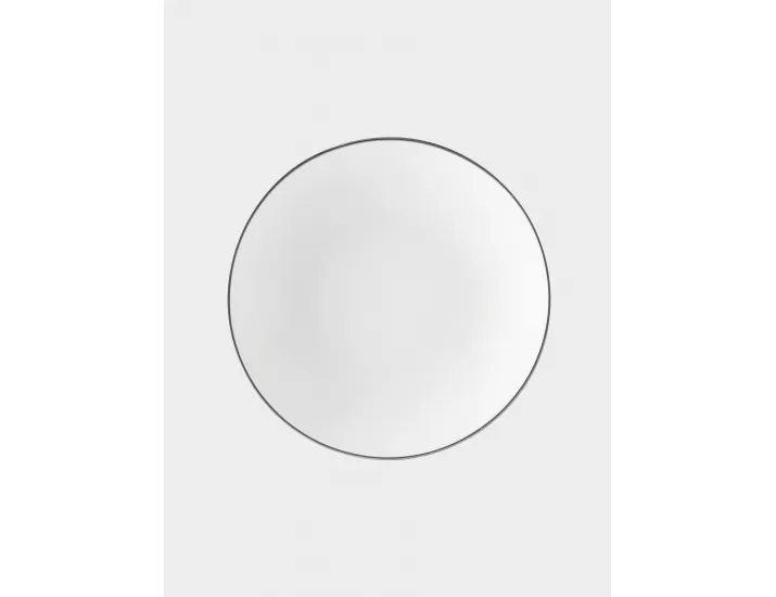 Тарелка суповая 18,5х5 см белая с серебристым кантом Maxwell & Williams White Platinum