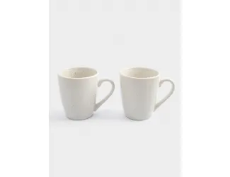 Кружка, 350 мл, 2 шт, керамика, молочная, в крапинку, Viveiro