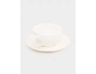 Чашка с блюдцем, 250 мл, Белая коллекция