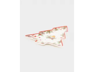 Блюдо, 20.5x25.5 см, ёлочка, Рождественские ягоды