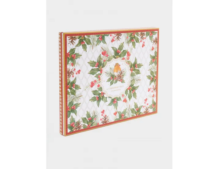 Блюдо 20.5x25.5 см белое с красным кантом Елочка Easy Life Christmas Berries