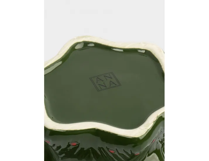 Кружка 380 мл зелено-красная Елка Anna Lafarg Fir