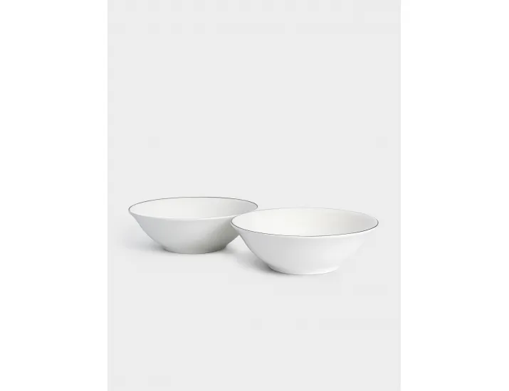 Сервиз обеденный 6 персон 27 предметов белый с серебристым кантом Anna Lafarg Айвори