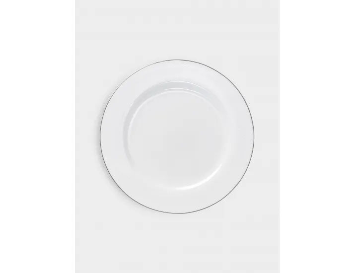 Сервиз обеденный 6 персон 27 предметов белый с серебристым кантом Anna Lafarg Айвори