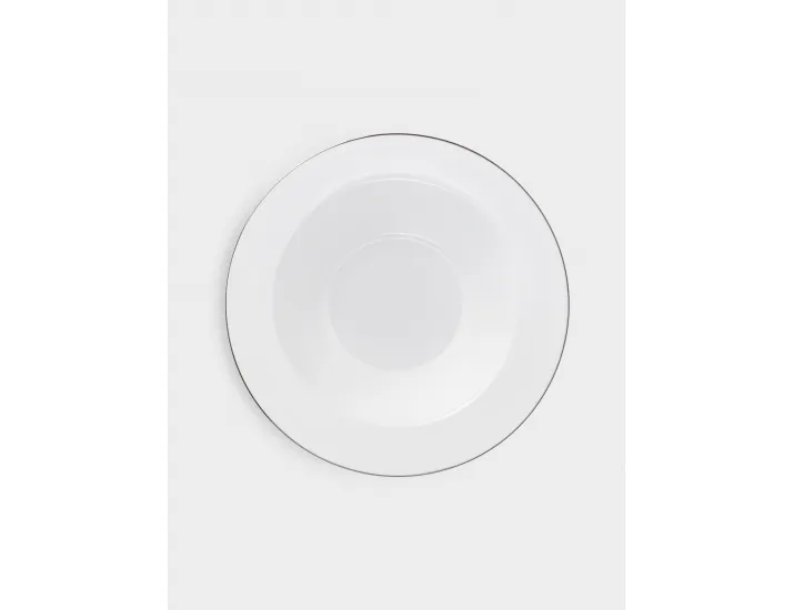 Сервиз обеденный 6 персон 27 предметов белый с серебристым кантом Anna Lafarg Айвори