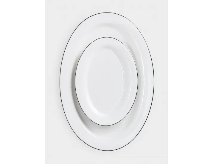 Сервиз обеденный 6 персон 27 предметов белый с серебристым кантом Anna Lafarg Айвори