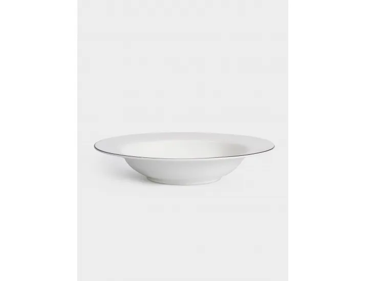 Сервиз обеденный 6 персон 27 предметов белый с серебристым кантом Anna Lafarg Айвори