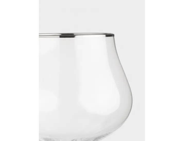 Бокал для вина 580 мл 2 шт с серебристым кантом Anna Lafarg Rhapsody