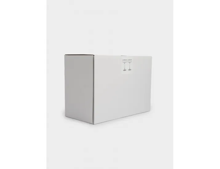 Бокал-креманка для шампанского 250 мл 2 шт с серебристым кантом Anna Lafarg Rhapsody