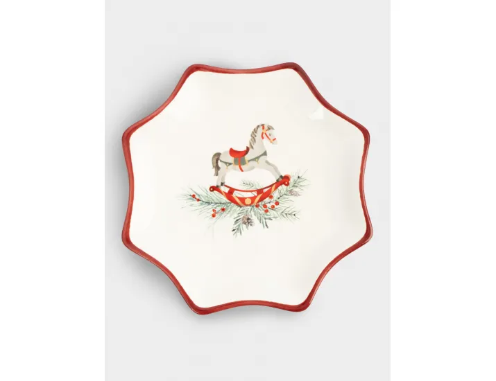 Блюдо 20 см красное Лошадка Anna Lafarg Festival