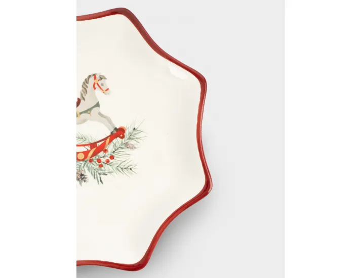 Блюдо 20 см красное Лошадка Anna Lafarg Festival