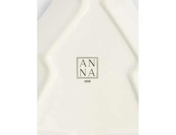 Блюдо 23х20 см зеленое Елка с подарками Anna Lafarg Festival