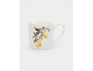 Кружка, 350 мл, фарфор P, белая, Лимоны, Lemon branch