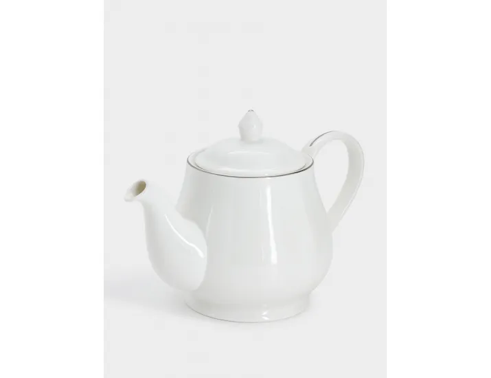 Чайник заварочный 1 л белый с серебристым кантом Maxwell & Williams White Platinum