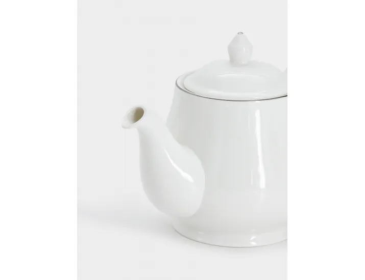 Чайник заварочный 1 л белый с серебристым кантом Maxwell & Williams White Platinum