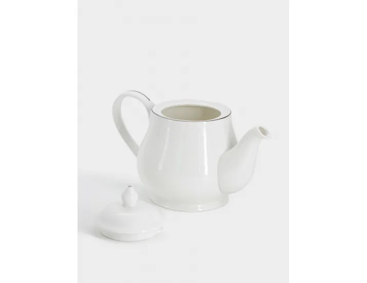 Чайник заварочный 1 л белый с серебристым кантом Maxwell & Williams White Platinum