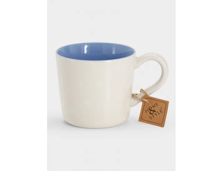 Кружка 450 мл бело-голубая Home & Style Frost