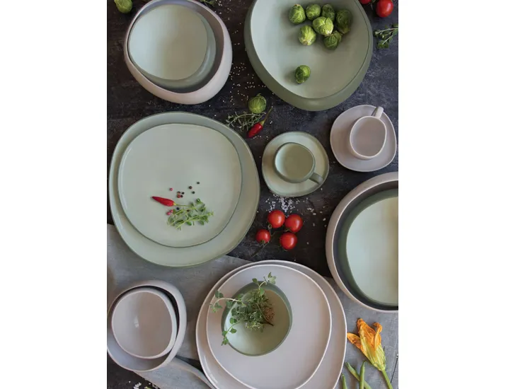 Тарелка обеденная 27 см серая Easy Life Organica