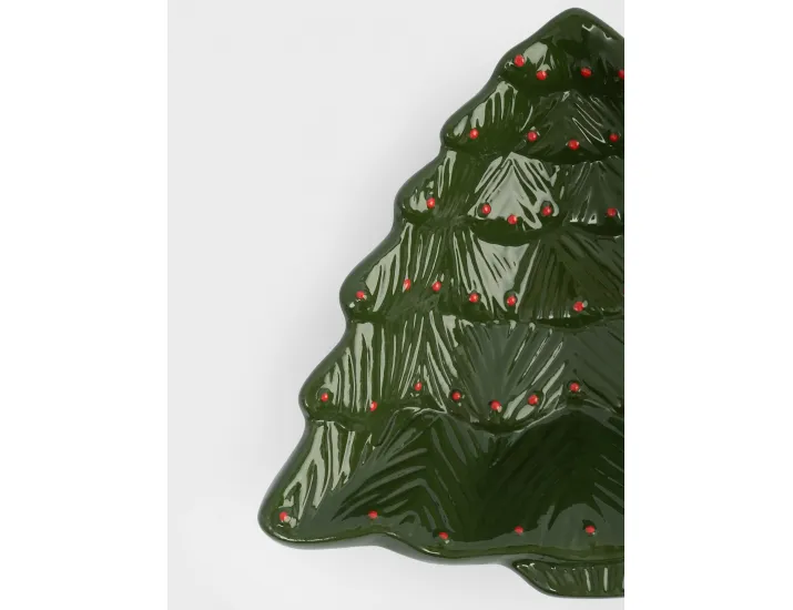 Блюдо глубокое 18x16x5 см зелено-красное Anna Lafarg Елка Fir