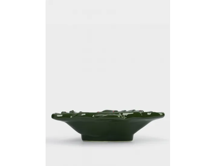 Блюдо глубокое 18x16x5 см зелено-красное Anna Lafarg Елка Fir