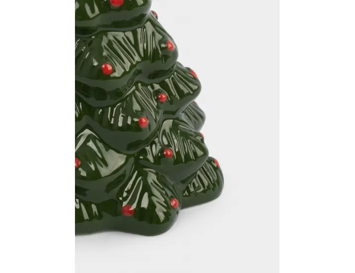 Емкость для соли или перца 8 см зелено-красная Елка Anna Lafarg Fir