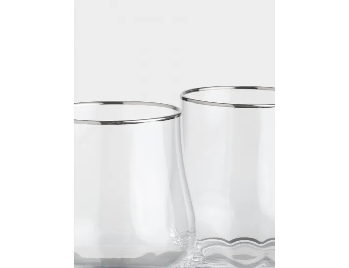 Стакан 350 мл 2 шт с серебристым кантом Anna Lafarg Rhapsody