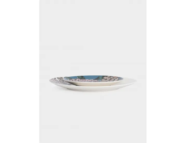 Набор обеденный 4 персоны 16 предметов бело-синий Гортензия Maxwell & Williams Воспоминание