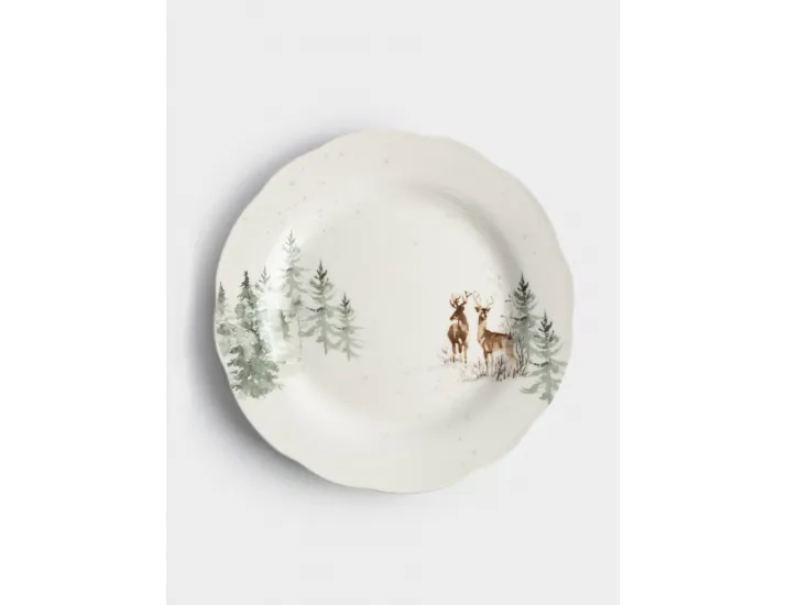Сервиз обеденный 6 персон 18 предметов белый Олени в лесу Anna Lafarg Maral