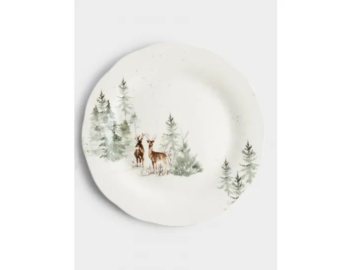 Сервиз обеденный 6 персон 18 предметов белый Олени в лесу Anna Lafarg Maral