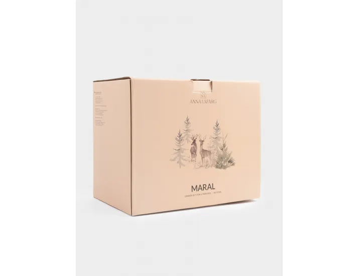 Сервиз обеденный 6 персон 18 предметов белый Олени в лесу Anna Lafarg Maral