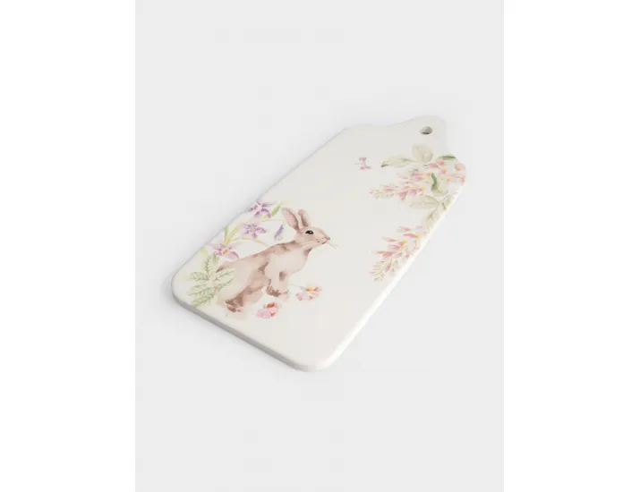 Подставка под горячее 14x28 см белая Кролик в цветах Anna Lafarg Flower Rabbit