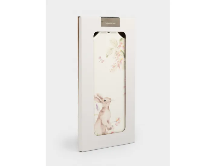 Подставка под горячее 14x28 см белая Кролик в цветах Anna Lafarg Flower Rabbit