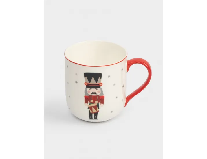 Кружка 450 мл бело-красная Щелкунчик Anna Lafarg Nutcracker