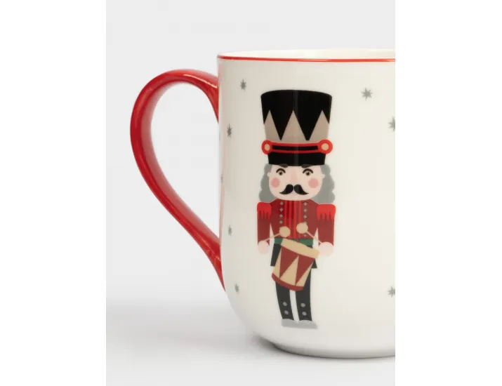 Кружка 450 мл бело-красная Щелкунчик Anna Lafarg Nutcracker