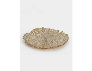 Тарелка закусочная, 21 см, стекло Р, золотистая, Ray