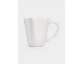 Кружка, 400 мл, керамика, молочно-золотистая, Мятый эффект, Blossom