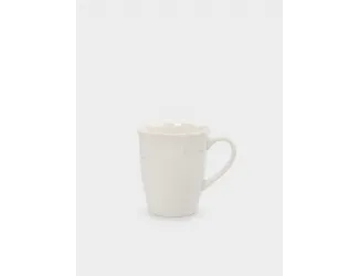 Кружка, 400 мл, фарфор P, белая, Волнистый край, White ocean