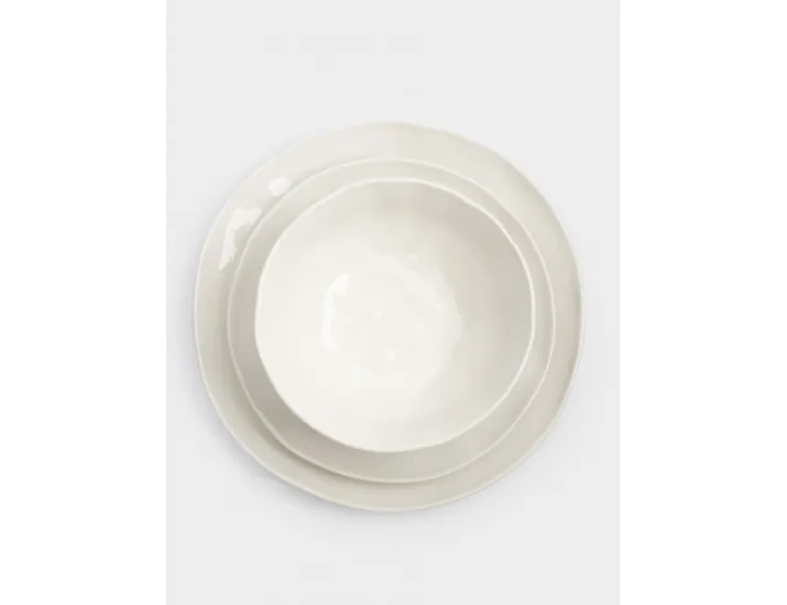 Сервиз обеденный 6 персон 18 предметов белый Мятый эффект Anna Lafarg Barkhan