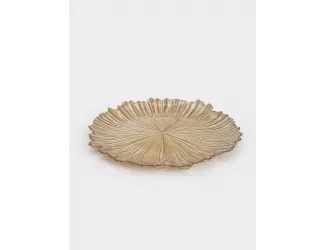 Тарелка обеденная, 28 см, стекло Р, золотистая, Ray