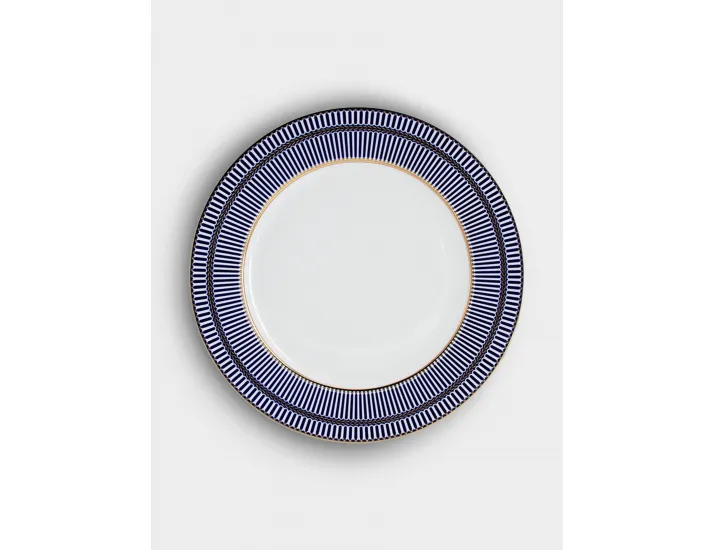 Сервиз обеденный 6 персон 27 предметов бело-синий с золотистым кантом Anna Lafarg Империя