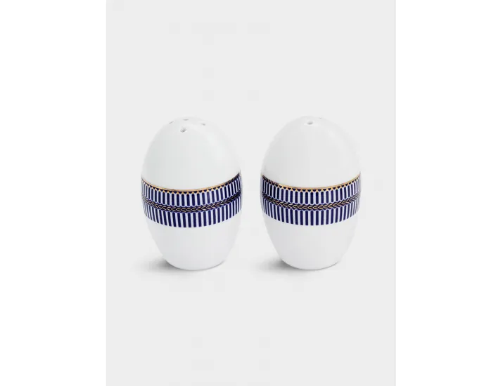 Сервиз обеденный 6 персон 27 предметов бело-синий с золотистым кантом Anna Lafarg Империя