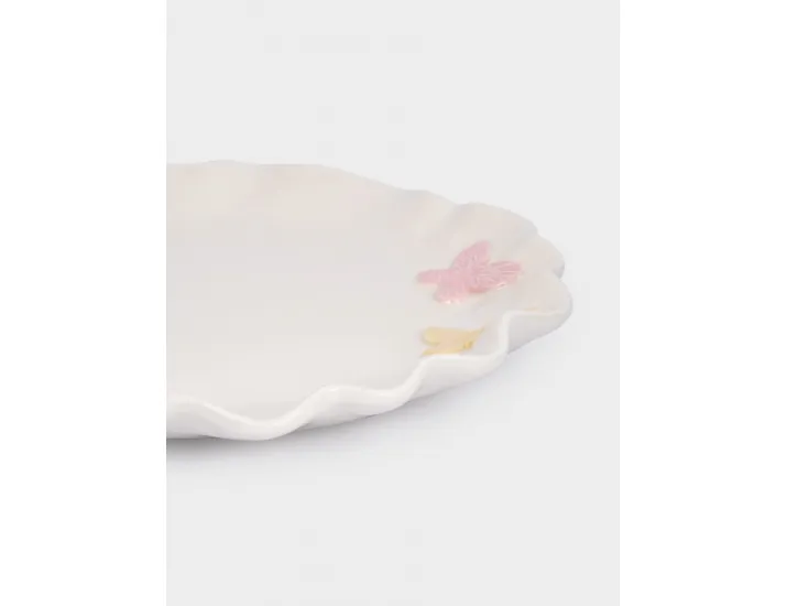 Блюдо 24 см молочное Бабочки Anna Lafarg Butterfly