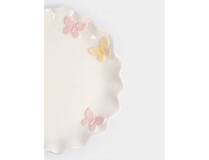 Блюдо 24 см молочное Бабочки Anna Lafarg Butterfly