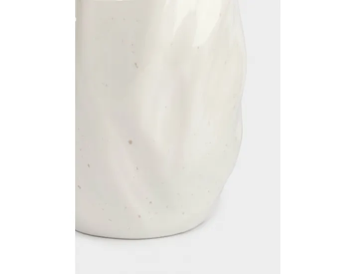 Ваза для цветов 24 см молочная в крапинку Мятый эффект Anna Lafarg Barkhan