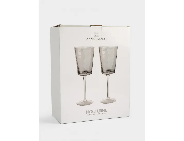 Бокал для вина 300 мл 2 шт серый Anna Lafarg Nocturne