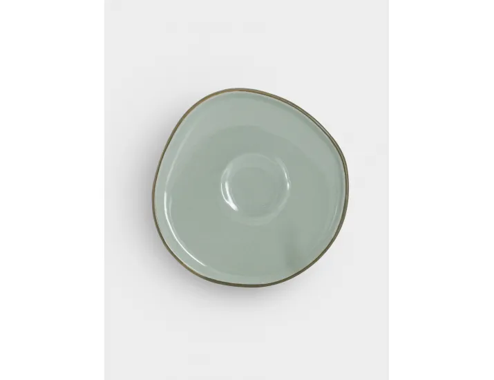 Чашка с блюдцем 90 мл зелёная Easy Life Organica