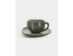 Чашка с блюдцем 90 мл зелёная Easy Life Organica