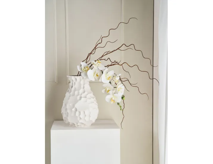 Ваза для цветов 31 см декоративная белая матовая Текстура Home & Style Bridgit