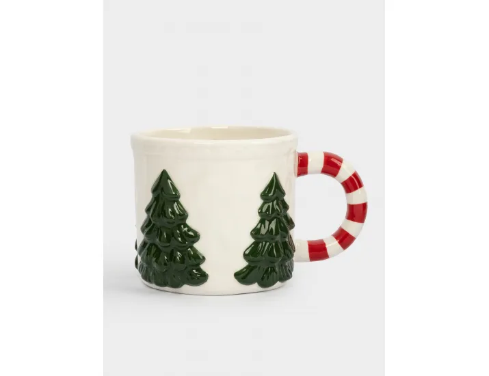 Кружка 450 мл зелено-красная Елки Anna Lafarg New year