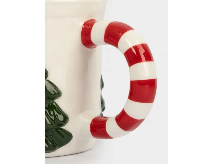 Кружка 450 мл зелено-красная Елки Anna Lafarg New year